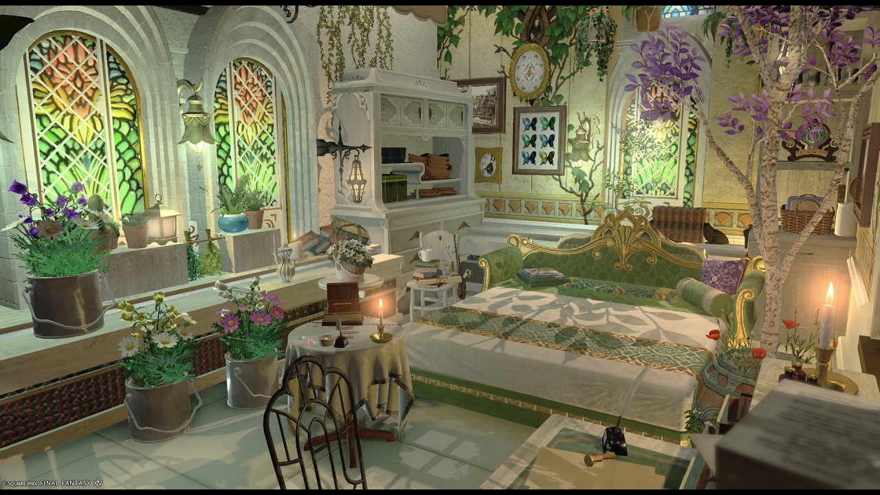 【浮かせなし倉庫直置きあり】白好きな園芸師の部屋　個室アパルトメント編　FINALFANTASY XIV