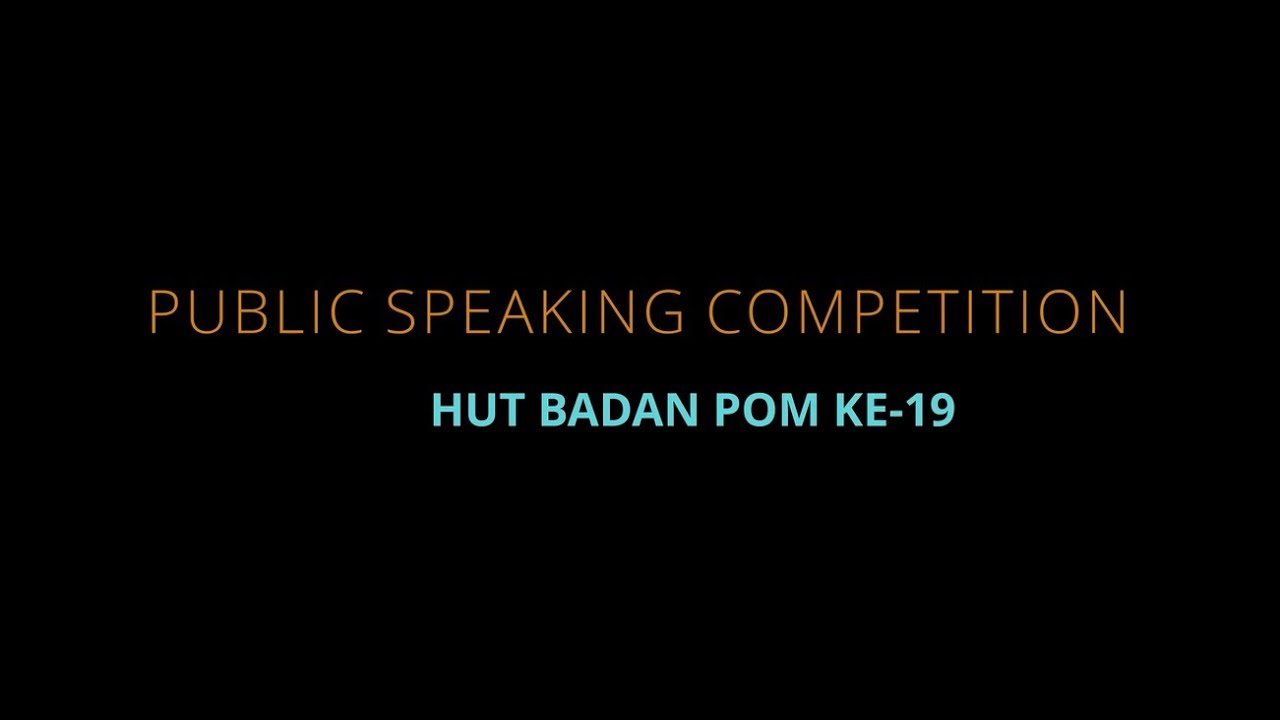 PUBLIC SPEAKING COMPETITION (ASEAN Cosmetic Committee meeting), BALAI POM DI BENGKULU.