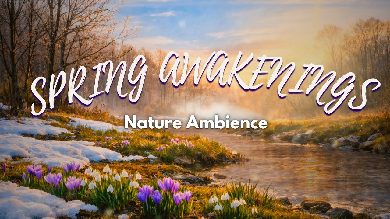 Spring Awakenings 🌿 Early Spring Nature Ambience Birds & Gentle Stream | Cozy Screensaver Background