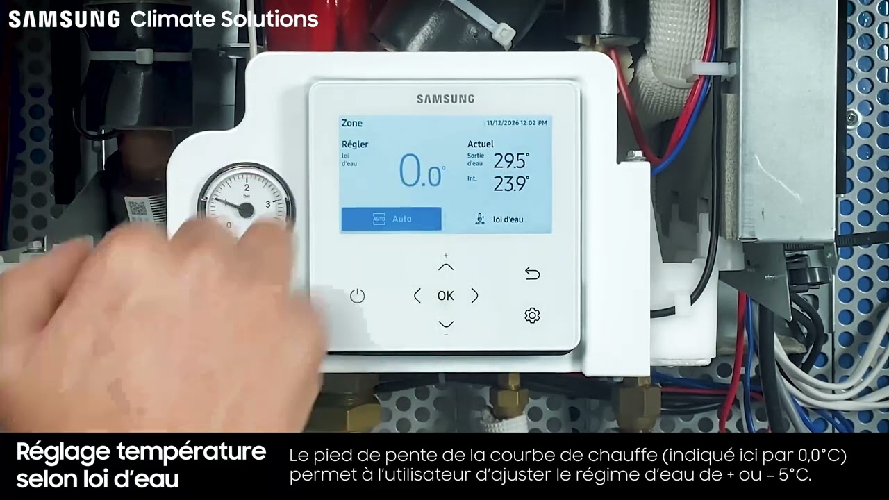 SAMSUNG EHS Bibloc Réglage température par loi d’eau ou départ constant