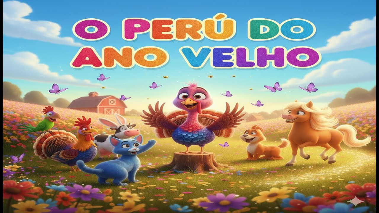 ❤️O Peru do Ano Velho 🦃🌈   História Infantil Colorida com Animais   Conto de Ano Novo❤️
