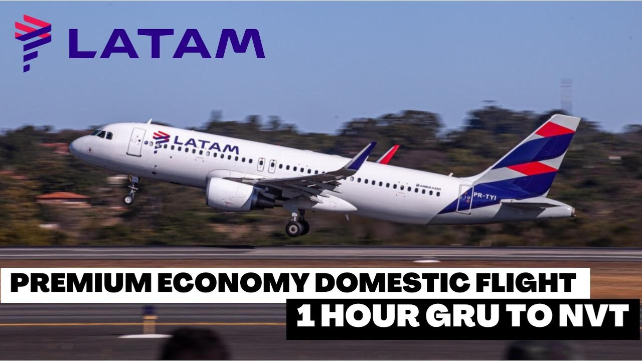 LATAM Premium Economy Experience | São Paulo GRU ✈ Navegantes NVT (Full Flight POV) [4K]