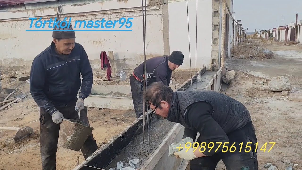 Turtkul Ayraport palasada fundament quyish jarayoni