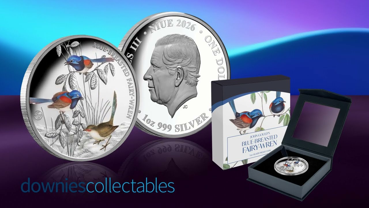 Birds of Australia 2026 $1 Blue-Breasted Fairy-Wren 1oz Silver Proof Coin