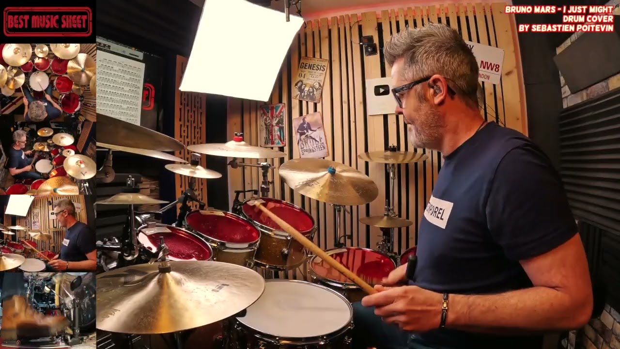 🥁 Кавер на песню Бруно Марса "I Just Might" на барабанах | Ноты для ударных | I Just Might Drums