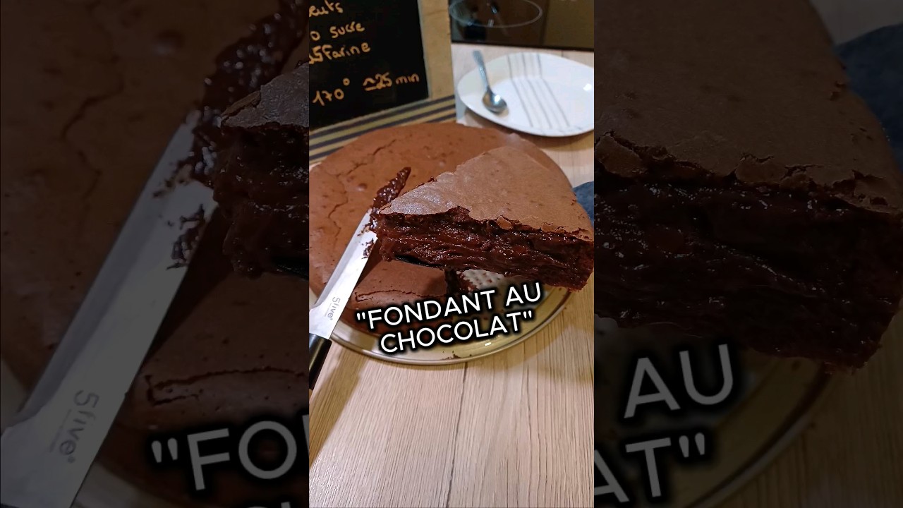 🍫 Recette Fondant au Chocolat , 1 minute pour apprendre c'est ici👆 #recette  #fondantauchocolat