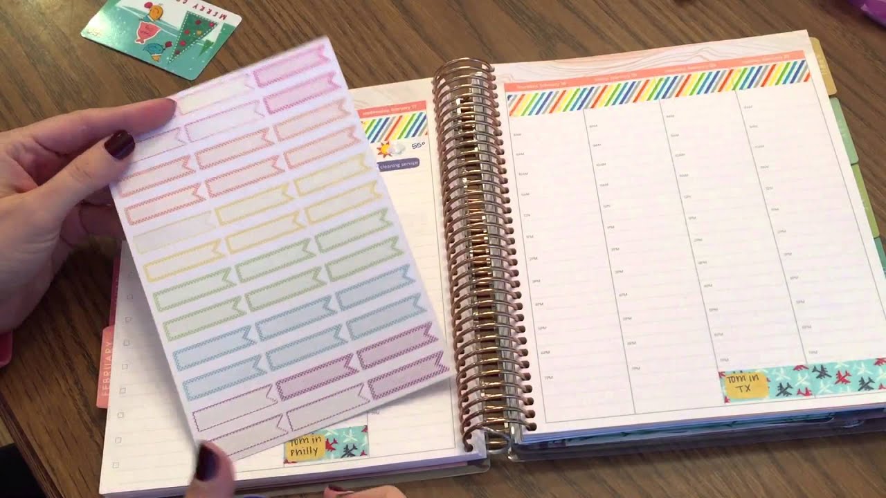 Planner Setup in my Erin Condren Hourly Life Planner - Week of 2.15.16