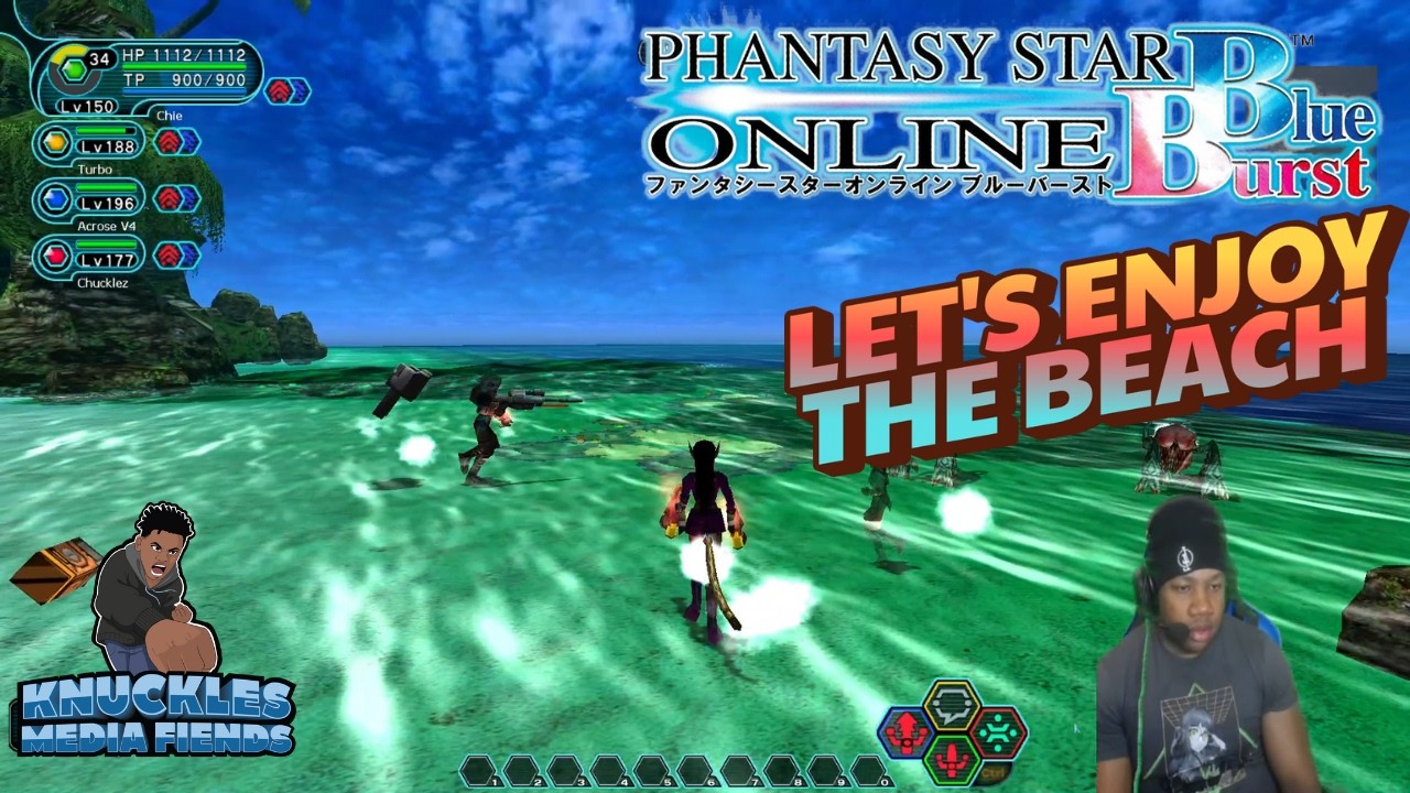 Knuckles Phantasy Star Online Blue Burst: Chilling On The Beach
