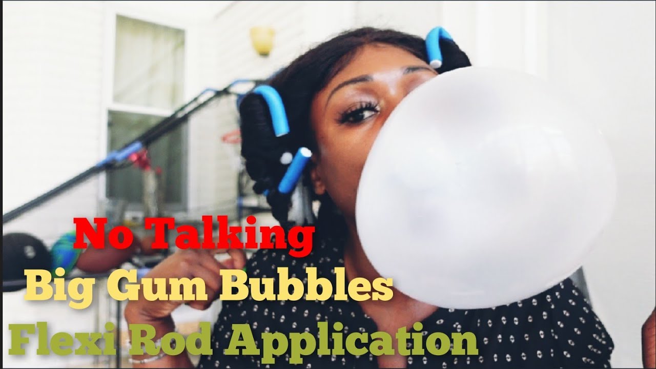 ASMR | BUBBLE GUM BUBBLES | DOING MY HAIR | RELAXING GUM SOUNDS