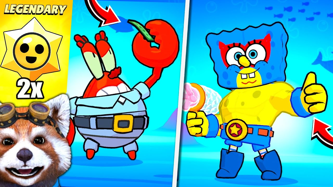 Iau SPONGEBOB si MR. KRABS in BRAWL STARS + 2 Legendary