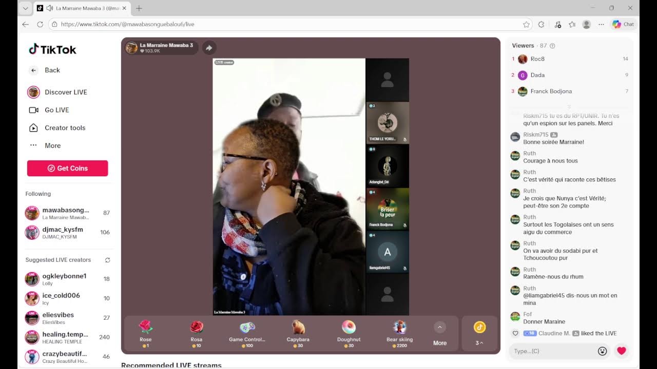 LA MARRAINE MAWABA EN LIVE!
