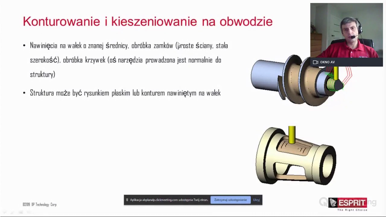 Webinarium ESPRIT CAM - Frezowanie z użyciem indeksowanych osi obrotowych w Esprit