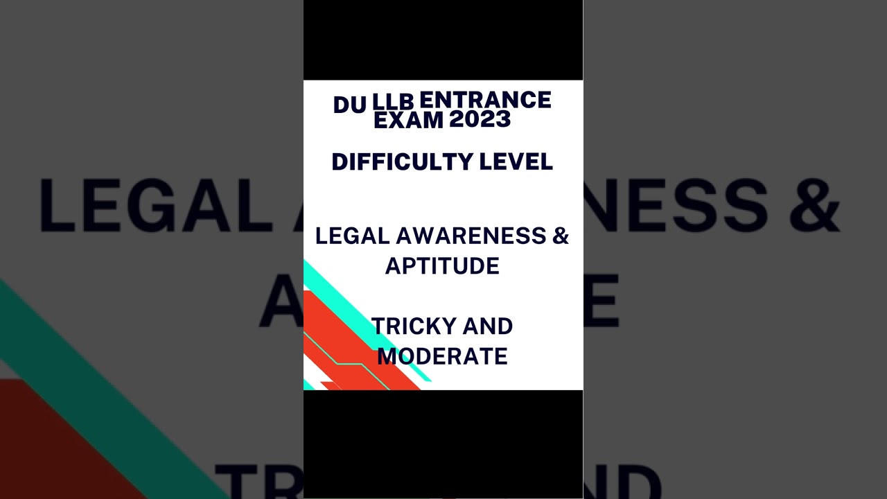 DU LLB 2023 latest update on difficulty levels @shorts