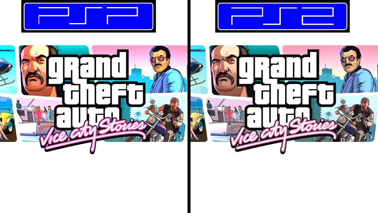 Gta Vice City Stories [ Psp vs Ps2 ] Graphics Comparison