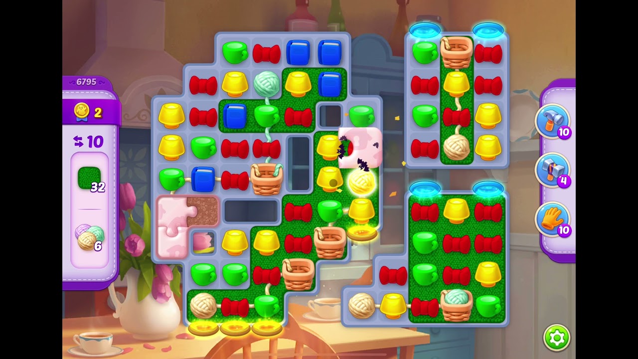 HomeScapes Level 6795 no boosters (15 moves)