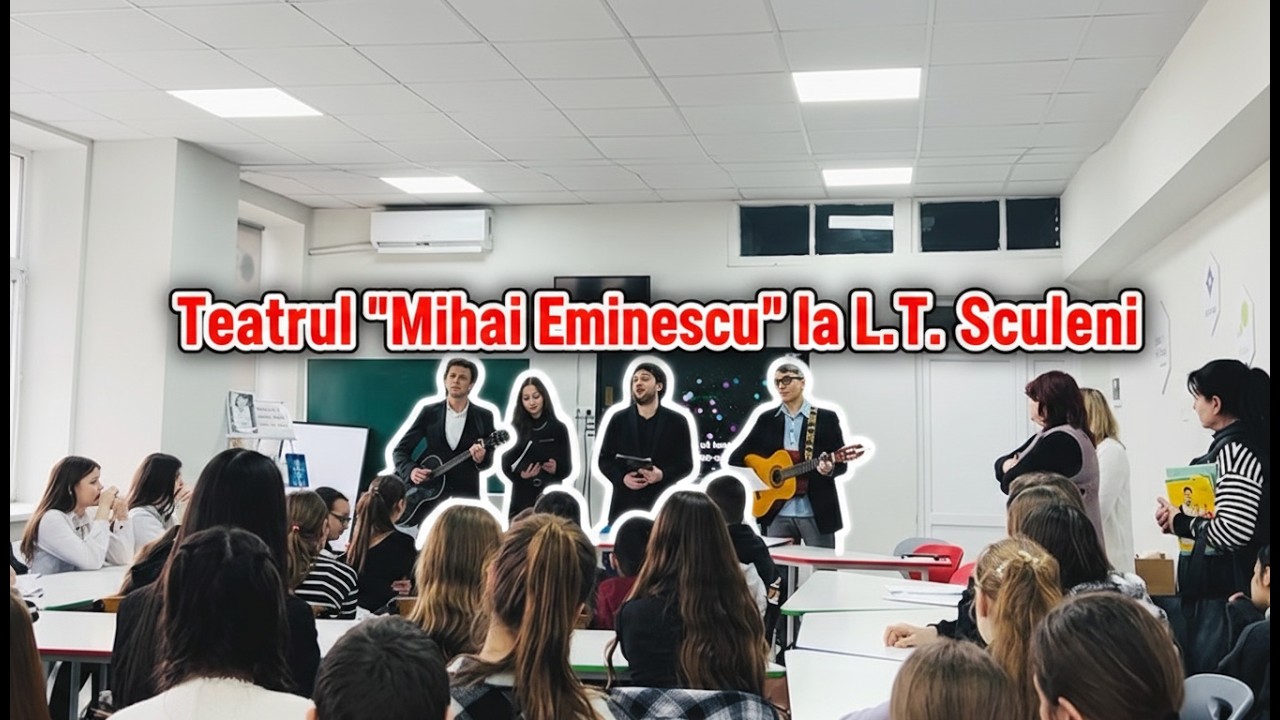 Actorii de la Teatrul Național „Mihai Eminescu” la LT Sculeni