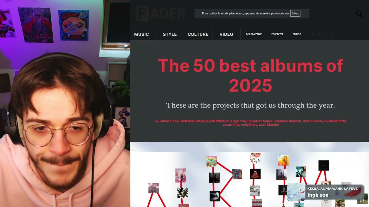 On regarde le top 50 des meilleurs albums de 2025 par The Fader