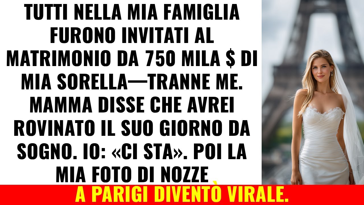 «Non Venire». Va Bene. Il Mio Matrimonio A Parigi Ha Eclissato Il Suo Da $750.000.