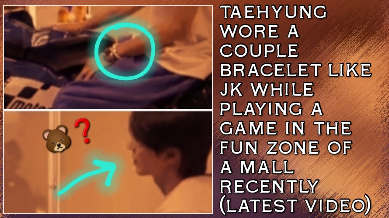 OMG😱💋Taehyung Wore A Couple Bracelet Like JK While Playing A Game In The Fun Zone Of A Mall Recently