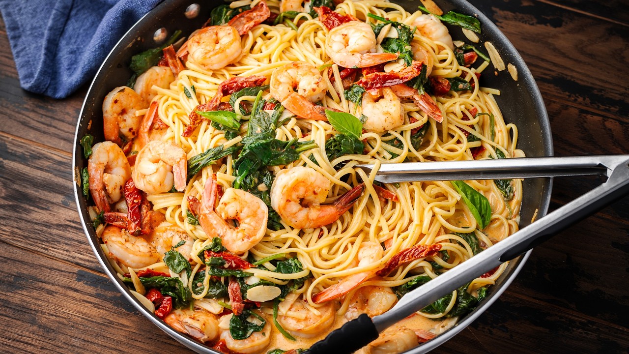 How I Make An Easy Weeknight Creamy Shrimp Pasta