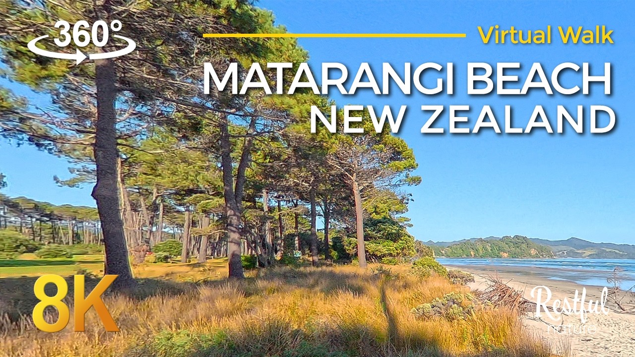 360&deg; VR - Beautiful Matarangi Beach at Low Tide - New Zealand