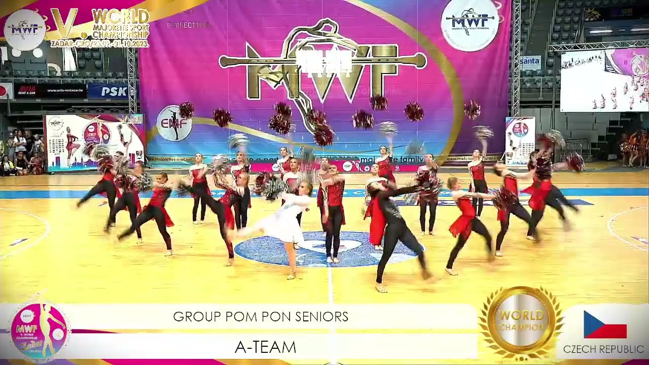 MWF/ 🏆 V.WORLD MAJORETTE SPORT CHAMPIONSHIP/ZADAR 2023.🏆1st PLACE -WORLD CHAMPION/A-TEAM -CZ