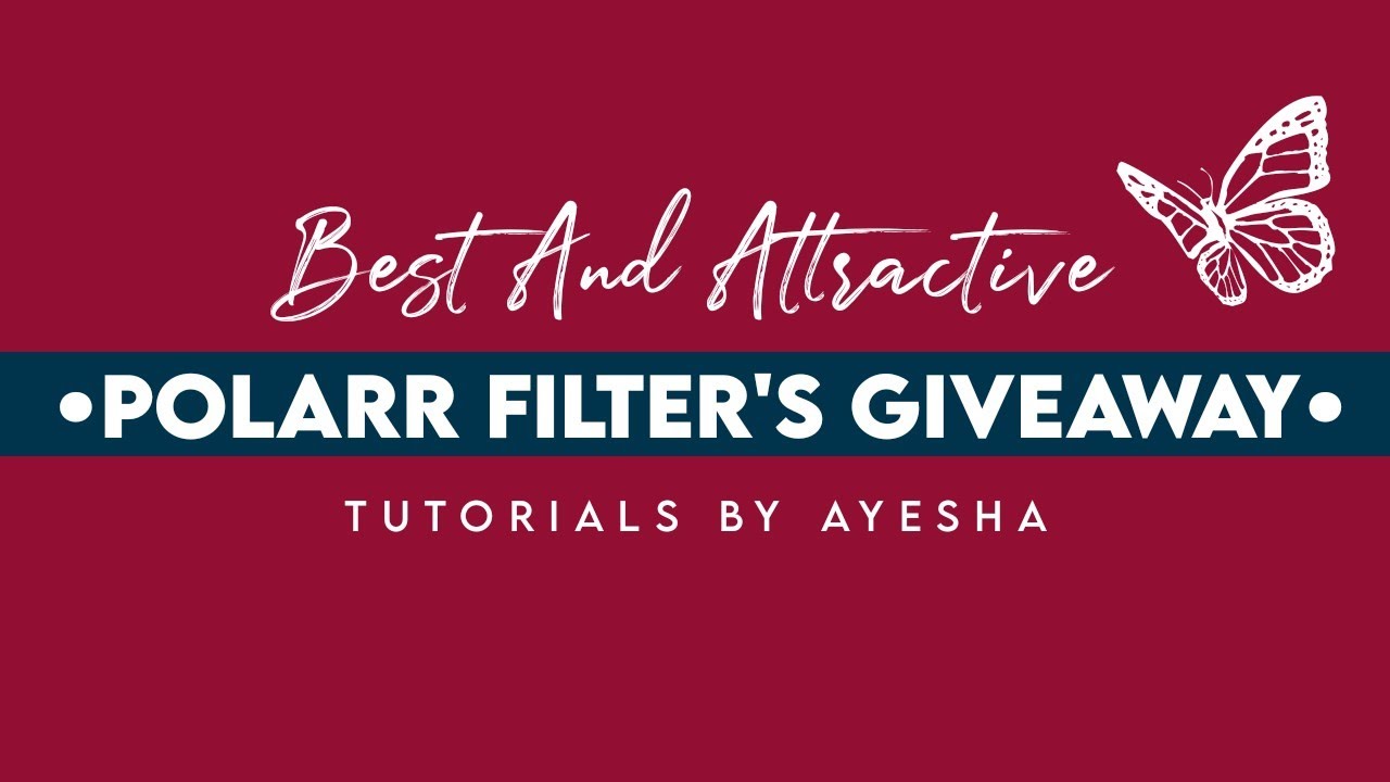 Best Polarr Filter's Giveaway❤️//Polarr Filter codes for free//Tutorials by ayesha