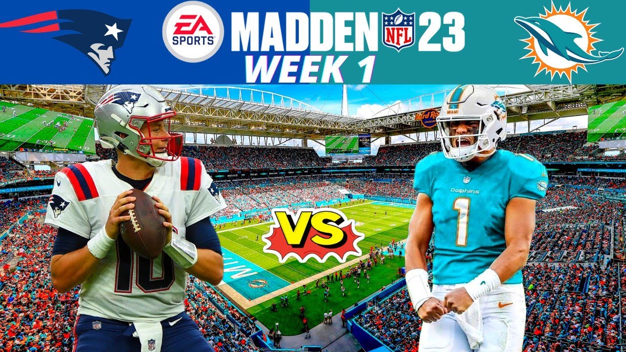 Patriots vs. Dolphins Week 1 - Madden 23 Simulation Highlights