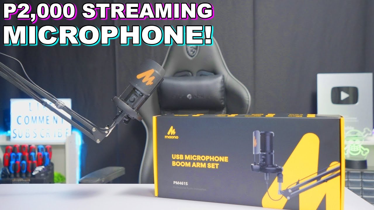 Pinaka Magandang BUDGET Microphone Para Sa Livestreaming? Maono AU-PM461S Unboxing/Review/Comparison