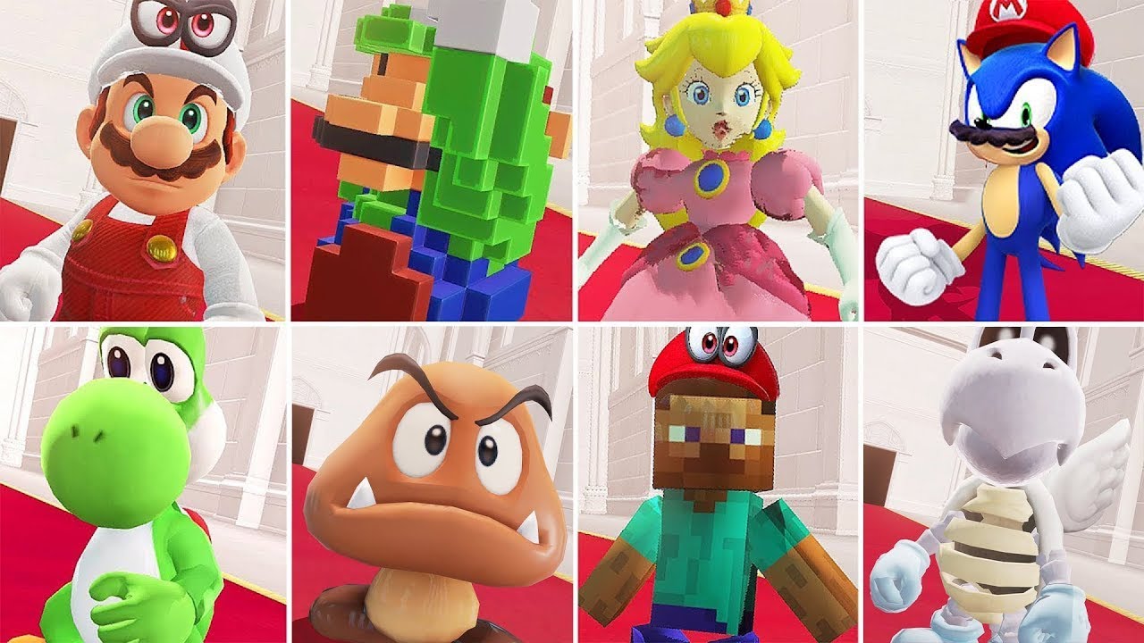 Super Mario Odyssey - All 8 new Playable DLC Characteres [2026] (HD)