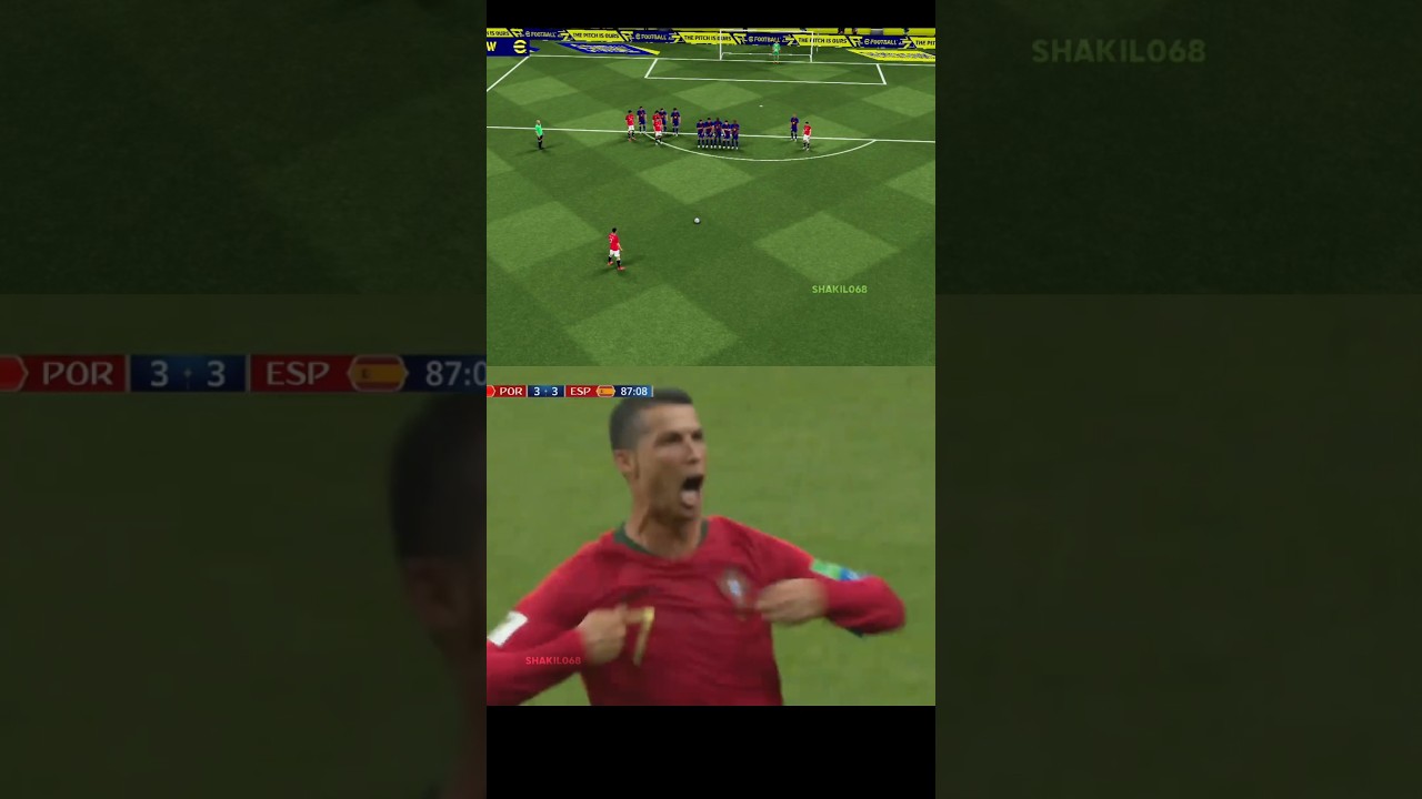 Best free kick by Ronaldo ☠️ 