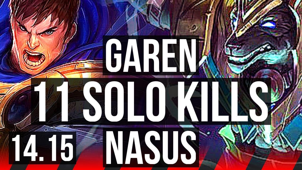 GAREN vs NASUS (TOP) | 12/0/2, 11 solo kills, 67% winrate, Legendary | EUNE Master | 14.15