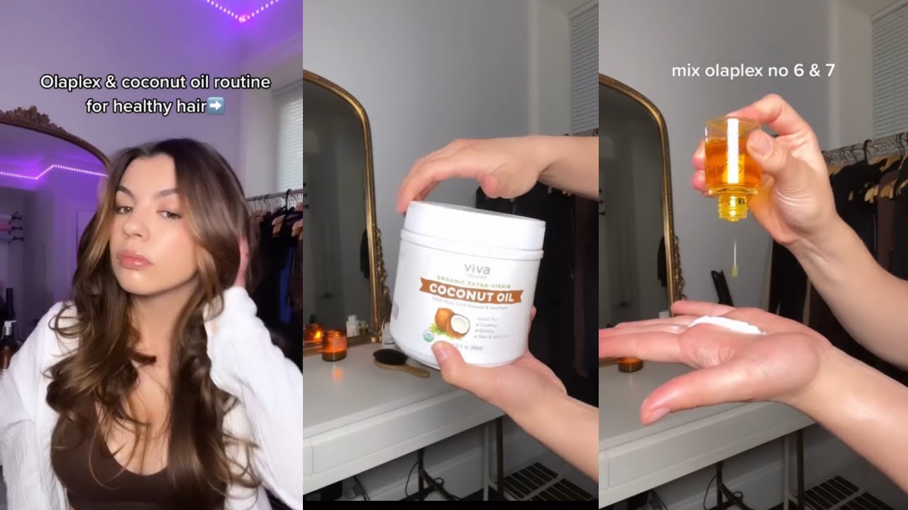 Olaplex & Coconut Oil Routine For Healthy Hair #haircare #hairroutine