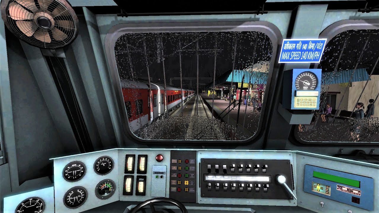 Night CAB Driving ELECTRIC LOCOMOTIVE WAP-4 | Comment For PART 2 | SOUTH CENTRAL RAILWAY | PC GAME