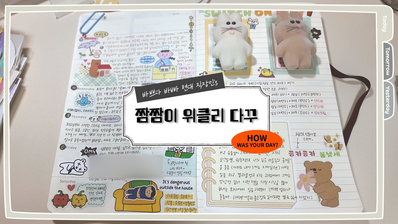 |조용한다꾸| ⏱️ 출근시간 전 '짬'내서 위클리 다꾸하기  | 직장인의 고달픔을 곁들인..