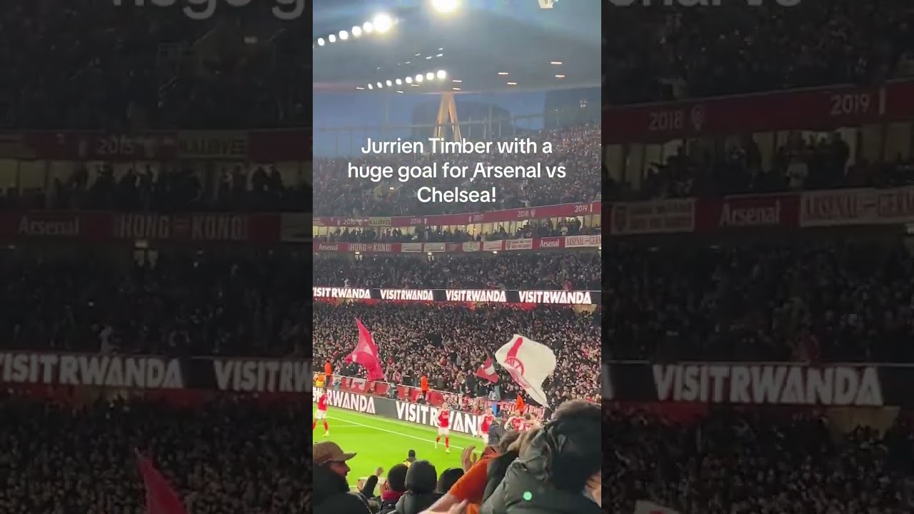 Timber goal vs Chelsea #arsenal #timber #chelsea