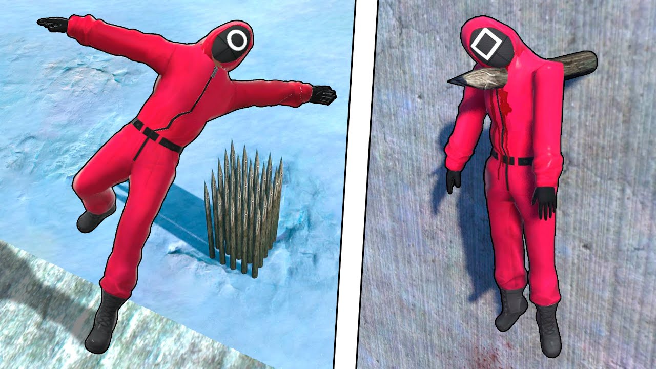 Squid Game NPC Ragdoll Physics - Epic NPC Falls Compilation #69