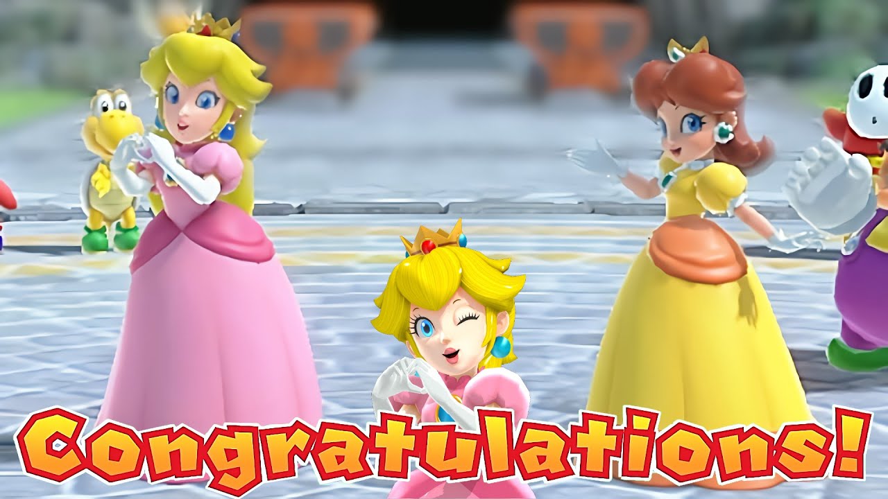 Mario Party Superstars Tag Match Peach and Daisy vs Wario and Donkey Kong