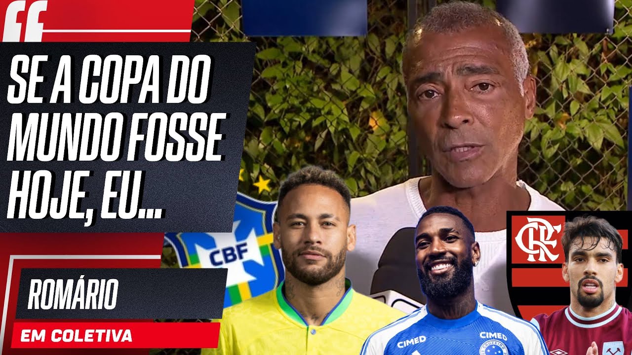 ROMÁRIO DIZ SE LEVARIA NEYMAR PARA A COPA DO MUNDO, ESCOLHE 9 FAVORITO E APROVA PAQUETÁ NO FLAMENGO!