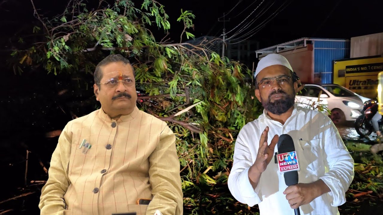 BIJAPUR MEIN BHARI BARISH HONE SE BADA HADSAA.HOTE HOTE BACHA. @utvnewsexpressbijapur 