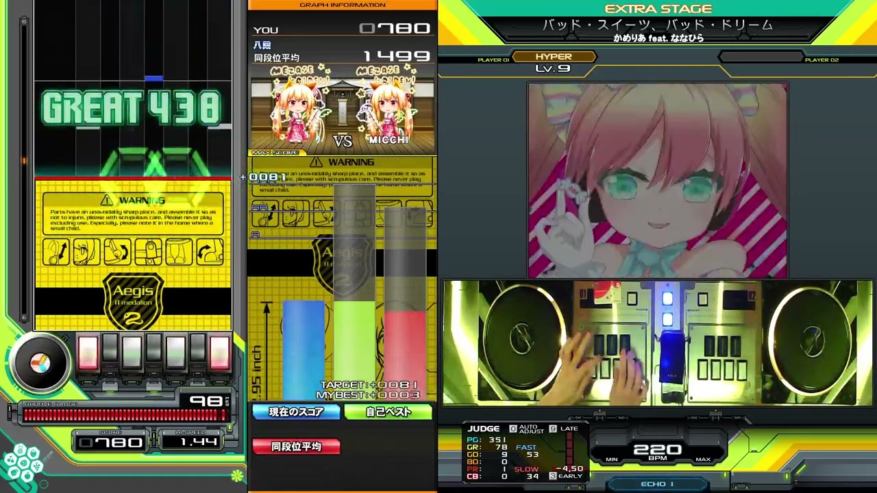 【beatmania IIDX 33 sparkle shower】バッド・スイーツ、バッド・ドリーム / かめりあ feat. ななひら SPH9 FC