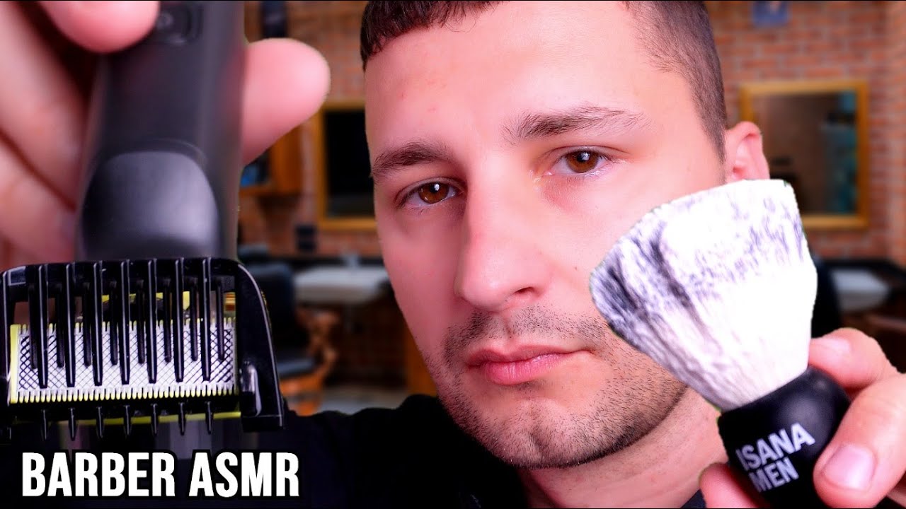 ASMR po polsku 🇵🇱 - Relaksująca Wizyta u Barbera (szept, strzyżenie, golenie, osobista uwaga, masaż)