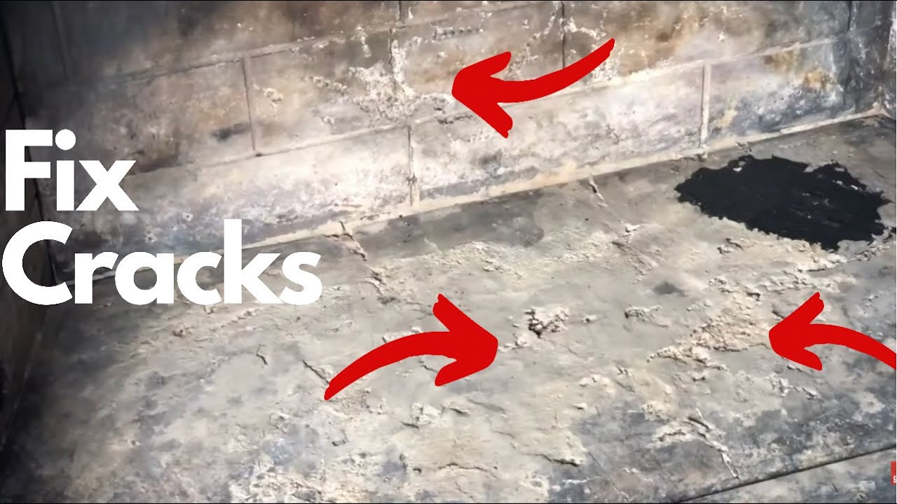 Как заделать трещины в камине. Ремонт топки.