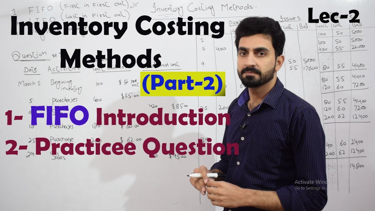#02 FIFO ( First in First Out) | Inventory costing Methods (part2) | FA