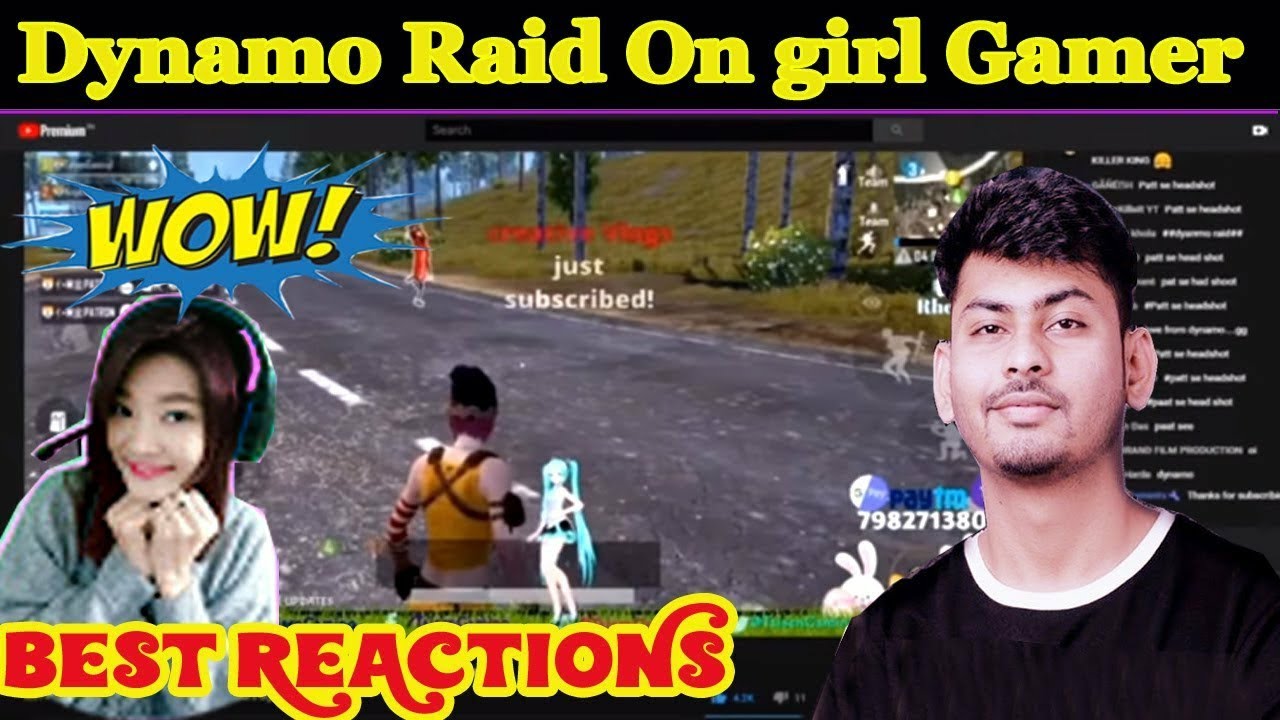 DYNAMO GAMING BEST RAID ON RANDOM GIRL GAMER AND RANDOM STREAMERS & BEST REACTION |RAJ GAMING SQUAD