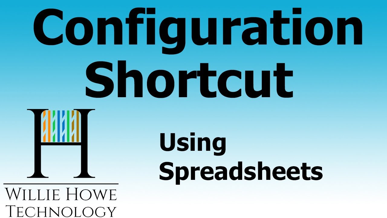 EDGEROUTER CONFIG SHORTCUTS - Using spreadsheets to work smarter instead of harder