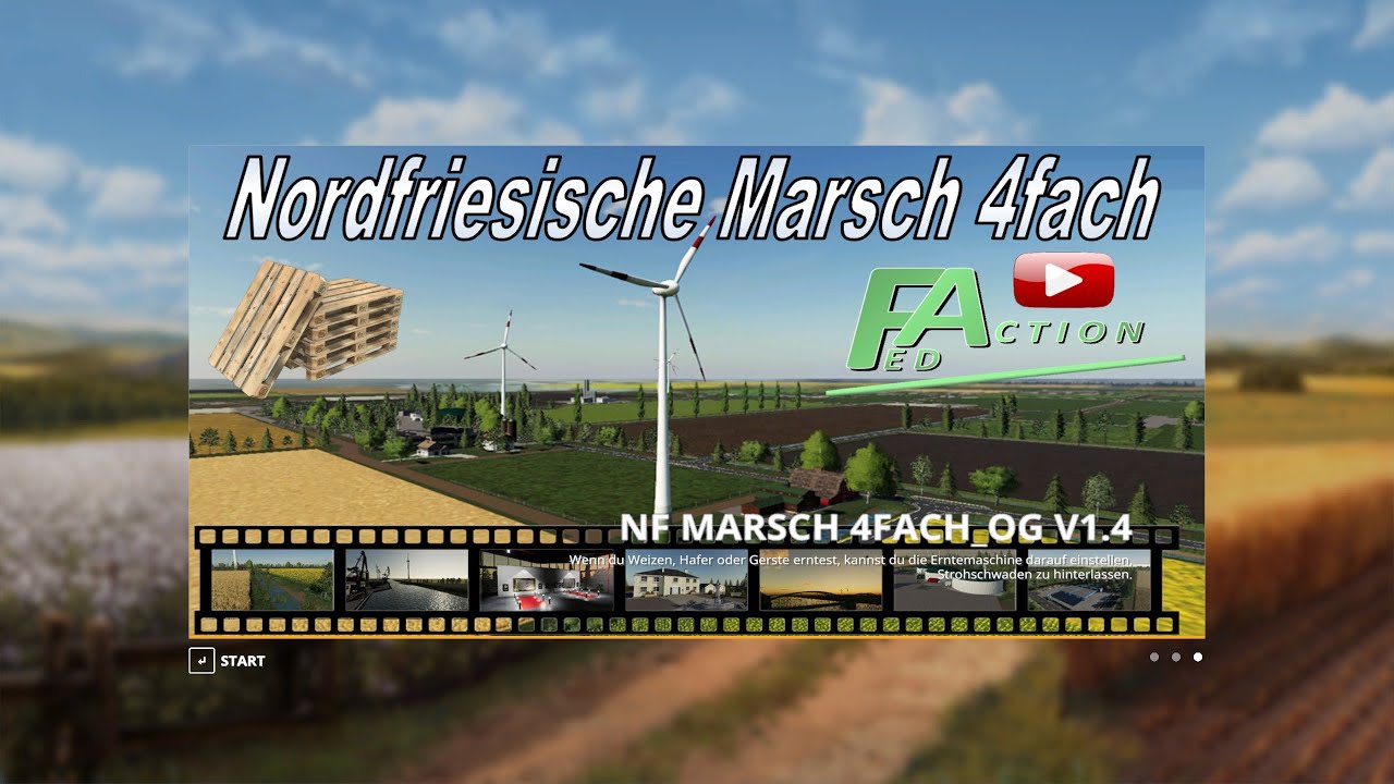 FS19 North Frisian March 4x Map w/o Trenches Fly Thru