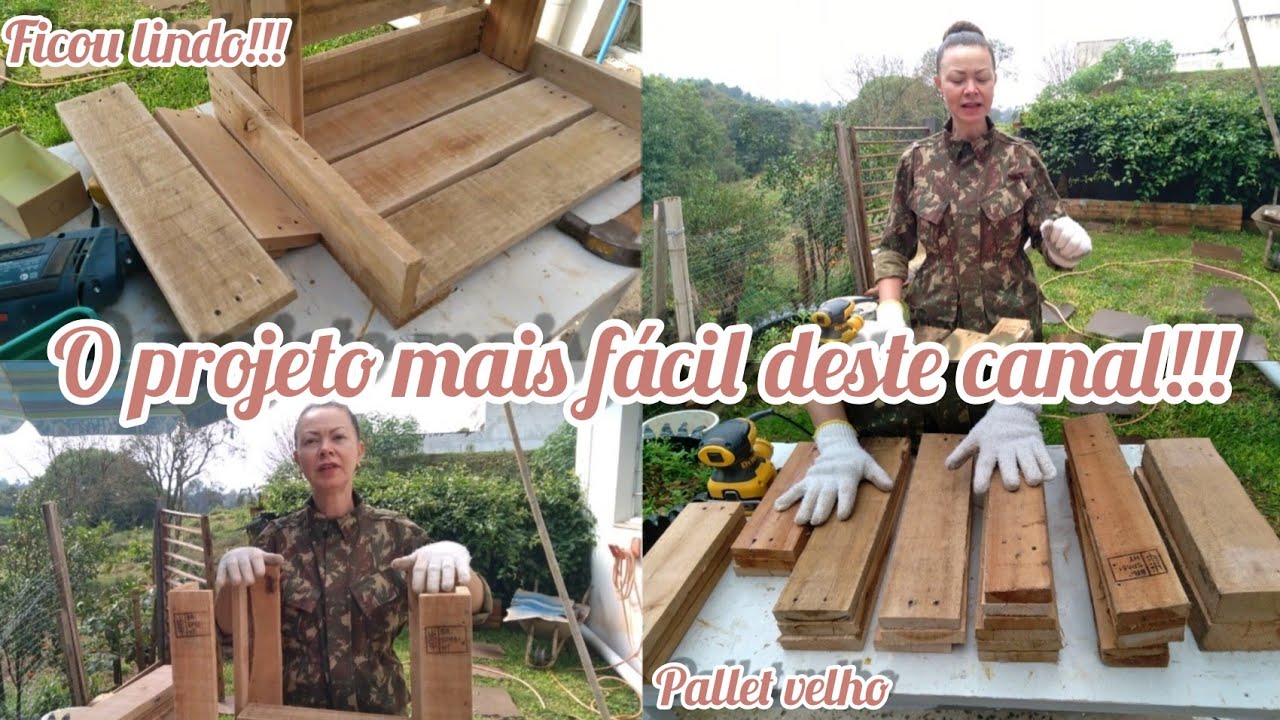 O projeto mais fácil deste canal!!!! Com pallet velho!!! Amei o resultado!!!!