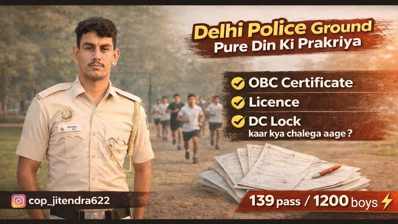 दिल्ली पुलिस| Ground पर क्या होता है? | पूरा दिन की प्रक्रिया #delhipolicephysica l #Physical2026 😱