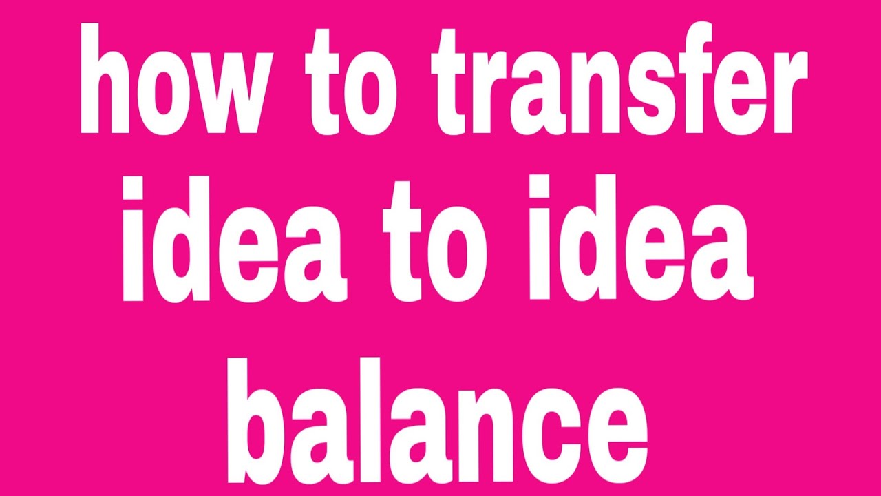 Idea to idea balance transfer
